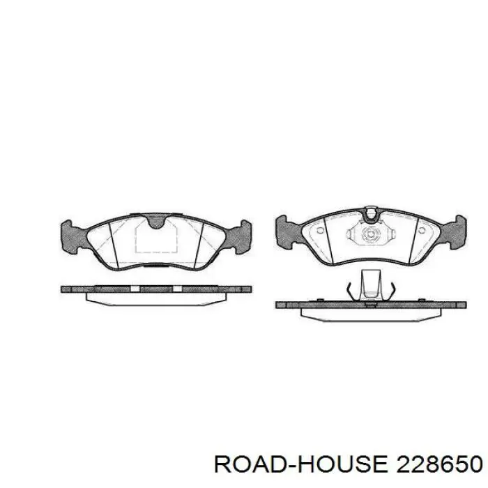 Klocki hamulcowe przednie tarczowe Road House 228650 cena, od 22,54 USD
