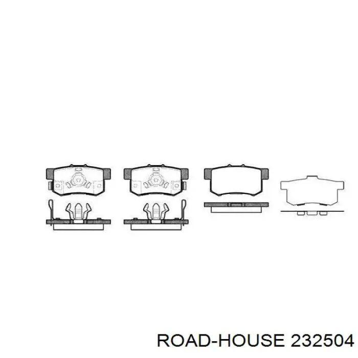 Okładziny (klocki) do hamulców tarczowych tylne Road House 232504 cena, od 21,84 USD