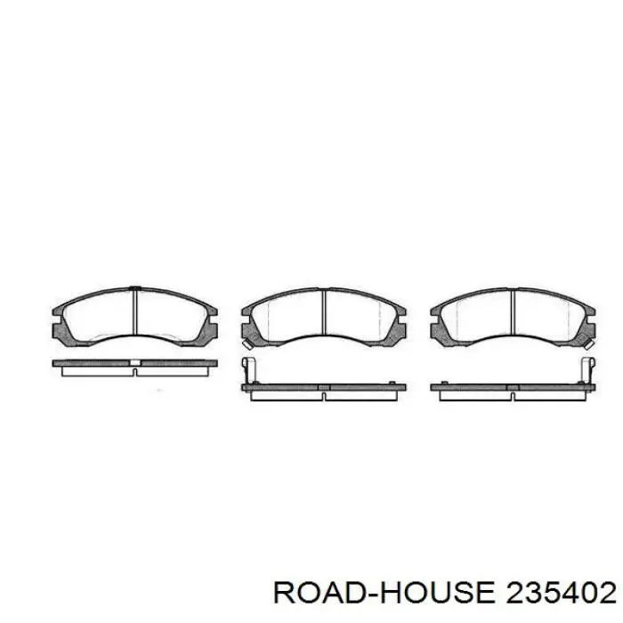 Klocki hamulcowe przednie tarczowe Road House 235402 cena, od 25,37 USD