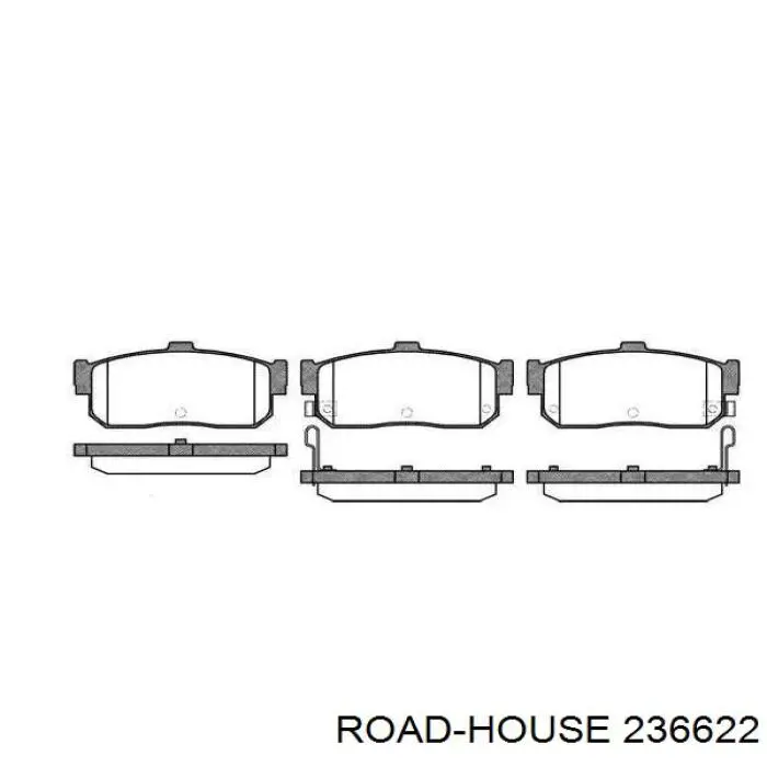 Okładziny (klocki) do hamulców tarczowych tylne Road House 236622 cena, od 28,22 USD
