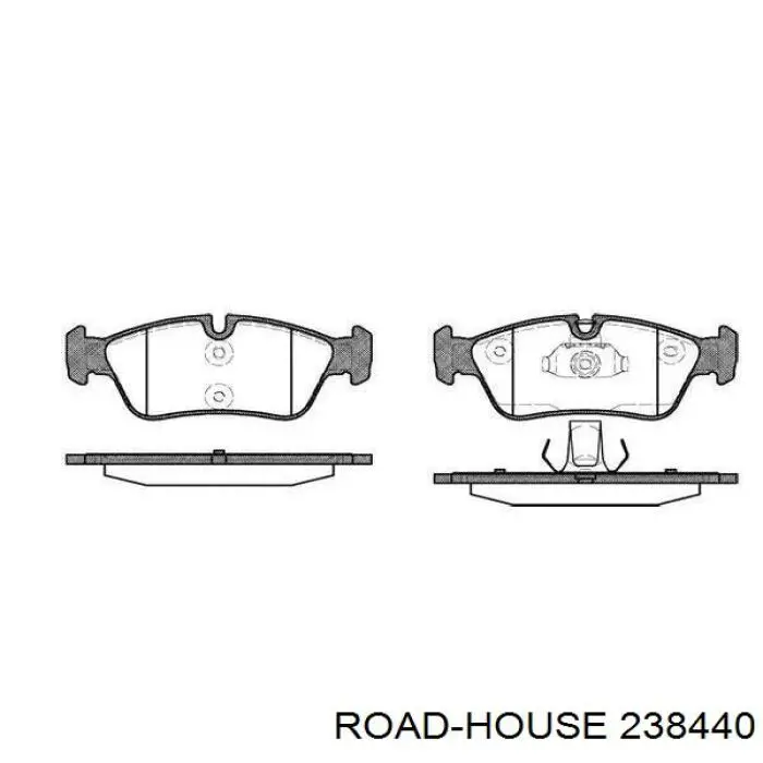 Klocki hamulcowe przednie tarczowe Road House 238440 cena, od 26,51 USD