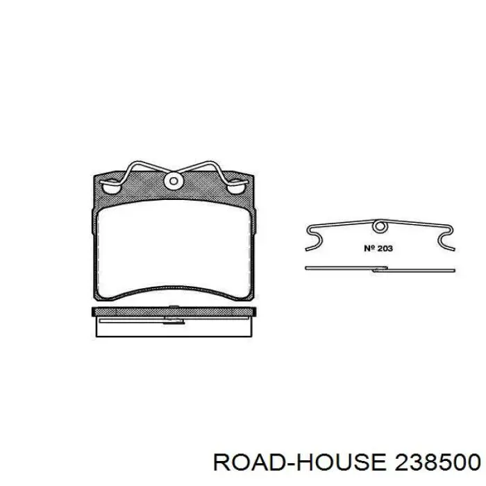 Klocki hamulcowe przednie tarczowe Road House 238500 cena, od 24,36 USD