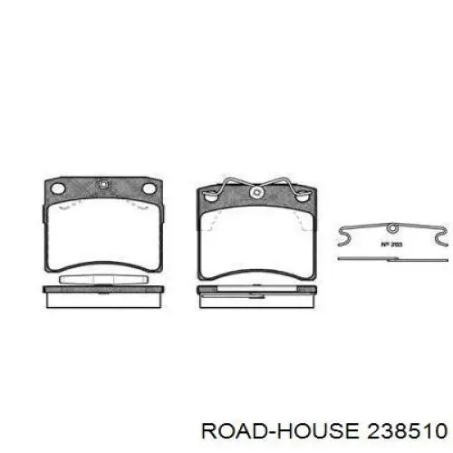 Klocki hamulcowe przednie tarczowe Road House 238510 cena, od 24,91 USD