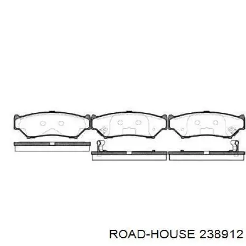 Klocki hamulcowe przednie tarczowe Road House 238912 cena, od 16,33 USD