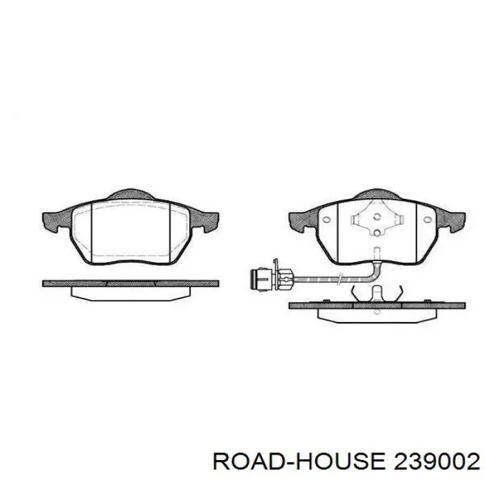 Klocki hamulcowe przednie tarczowe Road House 239002 cena, od 32,19 USD