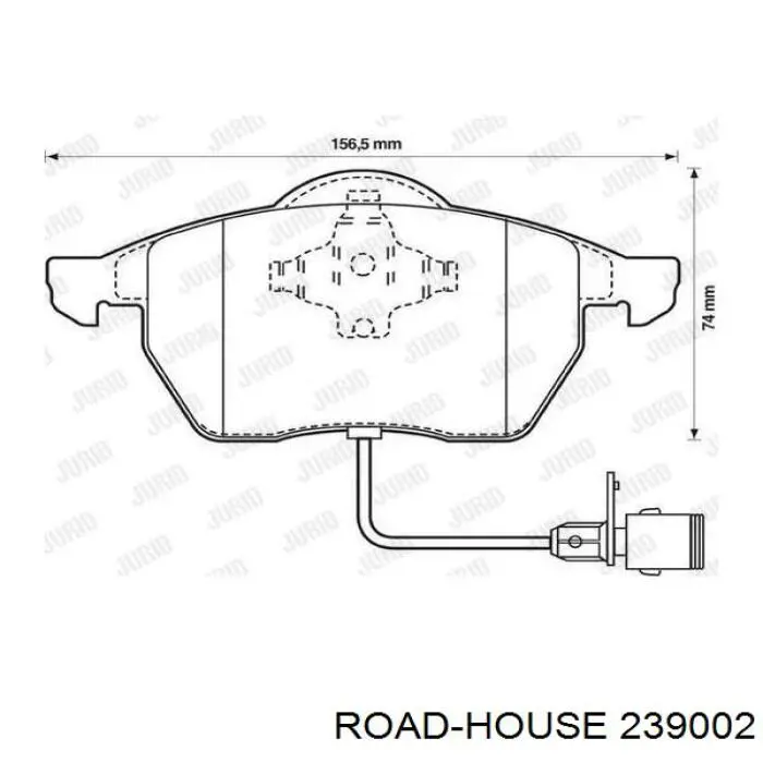 Do koszyka 239002 Road House Klocki hamulcowe przednie tarczowe