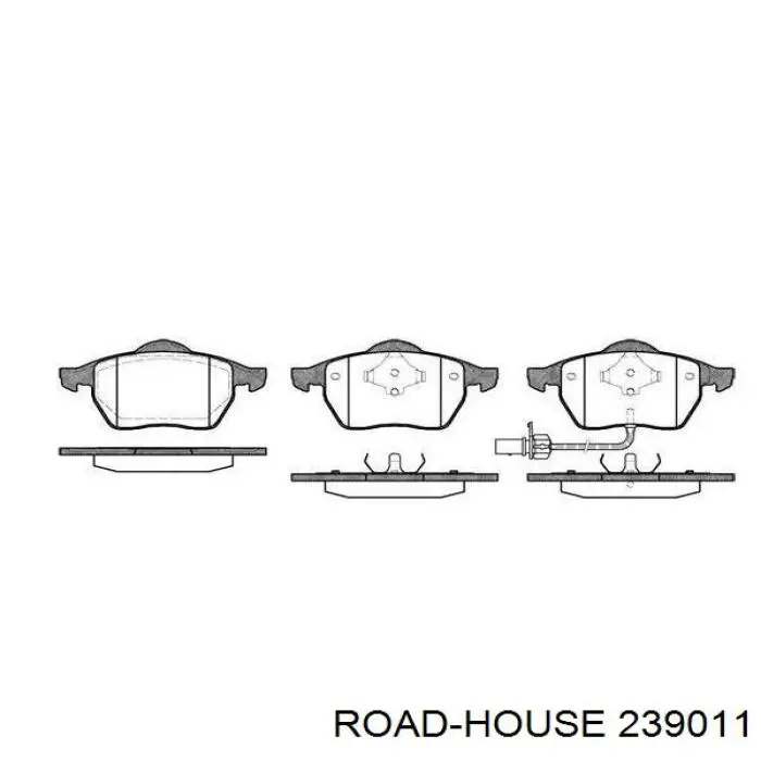 Klocki hamulcowe przednie tarczowe Road House 239011 cena, od 33,15 USD