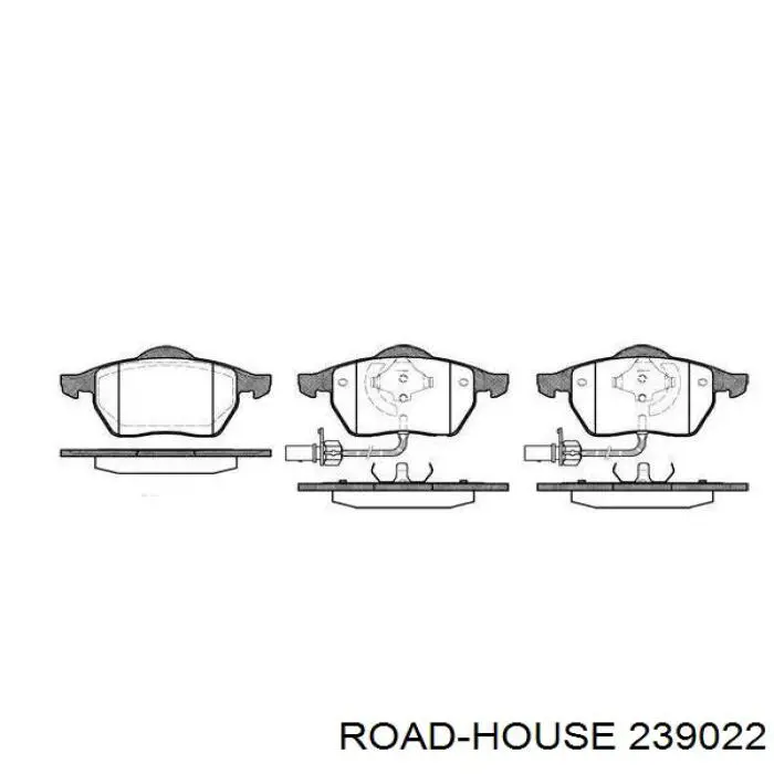 Klocki hamulcowe przednie tarczowe Road House 239022 cena, od 31,84 USD