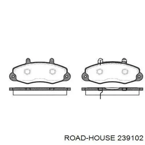 Klocki hamulcowe przednie tarczowe Road House 239102 cena, od 23,90 USD