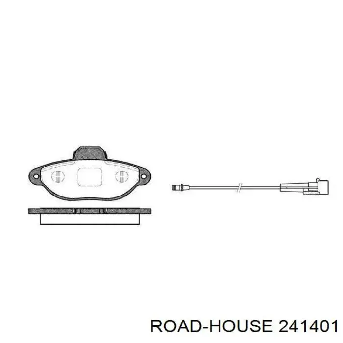 Klocki hamulcowe przednie tarczowe Road House 241401 cena, od 28,82 USD