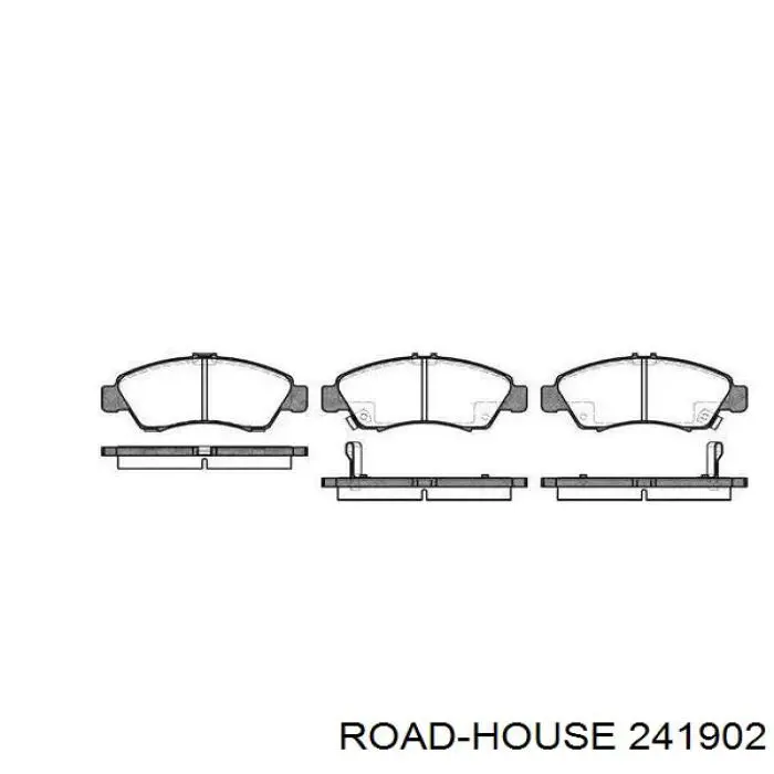 Klocki hamulcowe przednie tarczowe Road House 241902 cena, od 17,27 USD