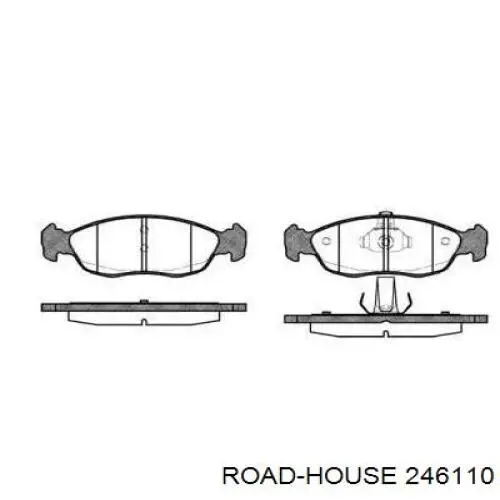 Klocki hamulcowe przednie tarczowe Road House 246110 cena, od 26,70 USD