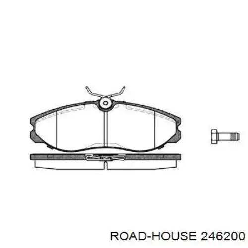Klocki hamulcowe przednie tarczowe Road House 246200 cena, od 28,54 USD