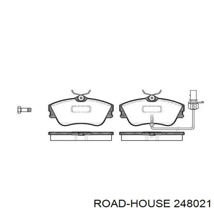 Klocki hamulcowe przednie tarczowe Road House 248021 cena, od 34,07 USD
