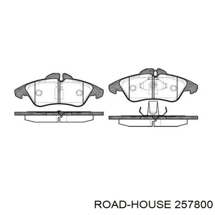 Klocki hamulcowe przednie tarczowe Road House 257800 cena, od 25,53 USD