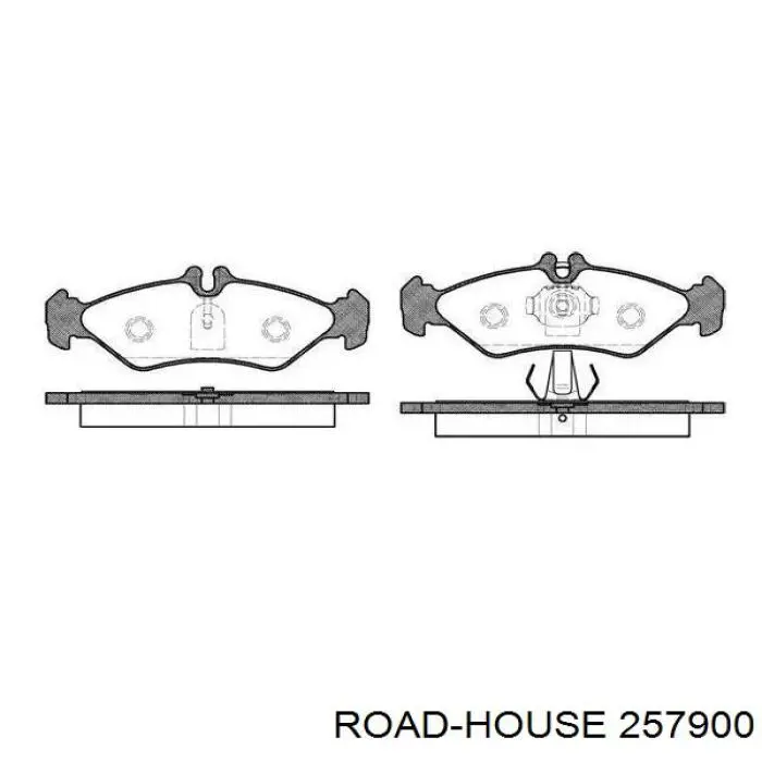 Okładziny (klocki) do hamulców tarczowych tylne Road House 257900 cena, od 20,92 USD