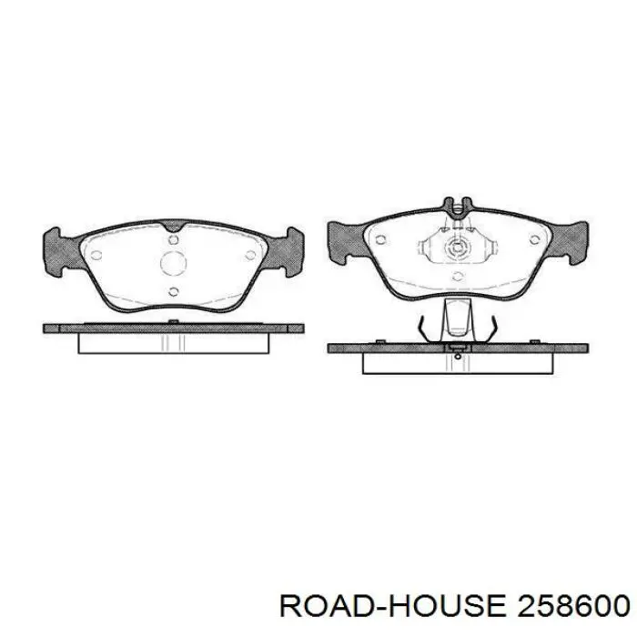 Klocki hamulcowe przednie tarczowe Road House 258600 cena, od 26,26 USD