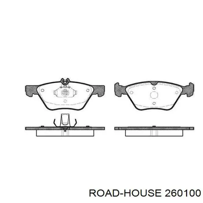Klocki hamulcowe przednie tarczowe Road House 260100 cena, od 26,97 USD
