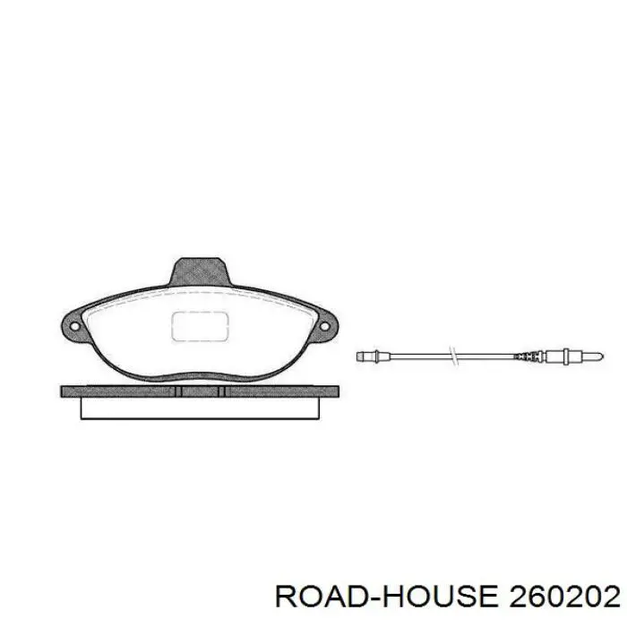 Klocki hamulcowe przednie tarczowe Road House 260202 cena, od 25,88 USD