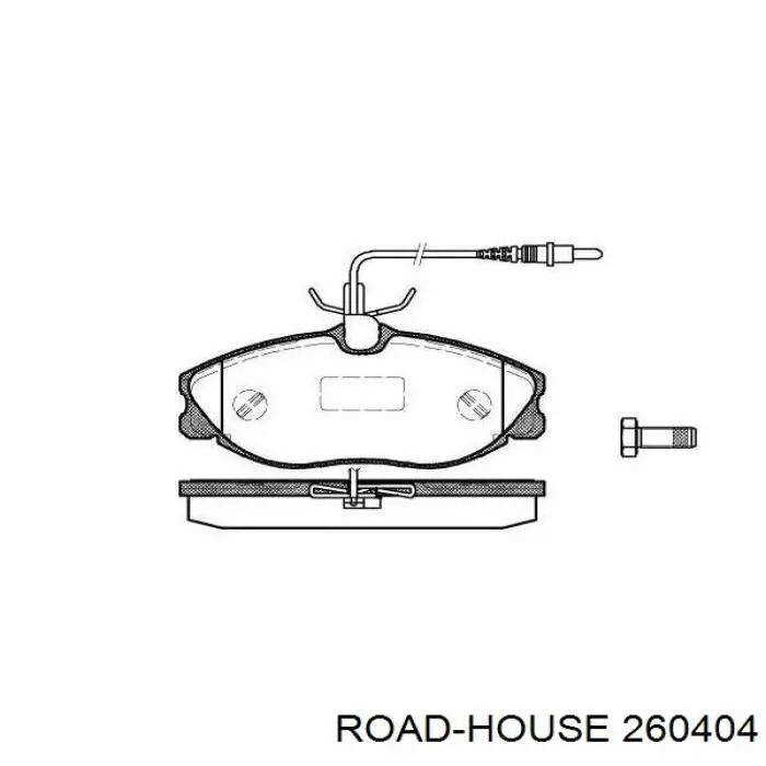 Klocki hamulcowe przednie tarczowe Road House 260404 cena, od 26,13 USD