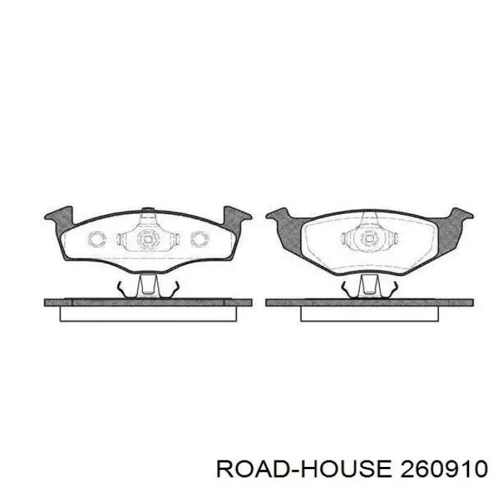 Klocki hamulcowe przednie tarczowe Road House 260910 cena, od 22,63 USD