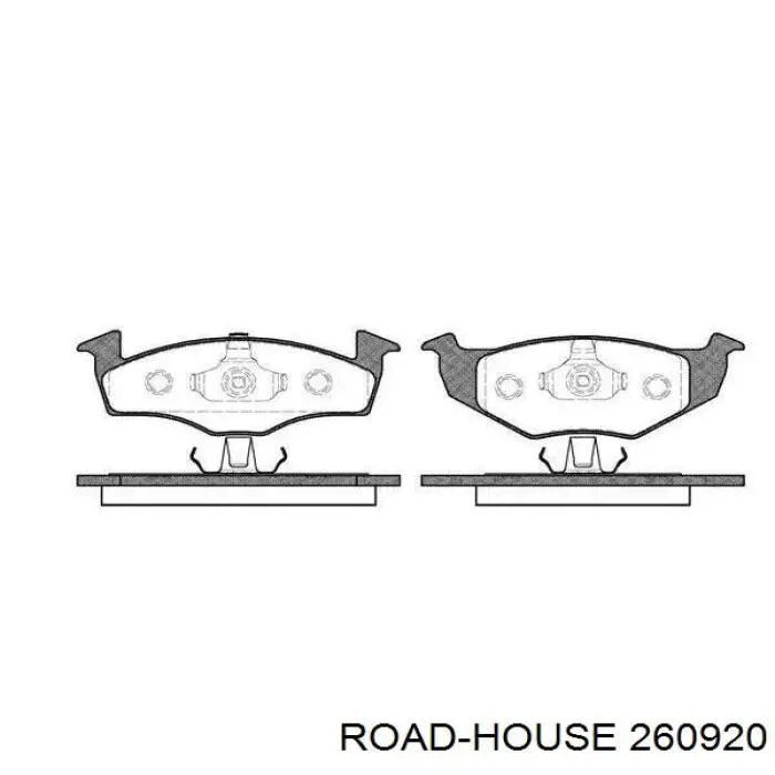 Klocki hamulcowe przednie tarczowe Road House 260920 cena, od 22,83 USD
