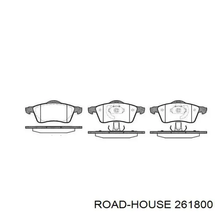 Klocki hamulcowe przednie tarczowe Road House 261800 cena, od 25,64 USD