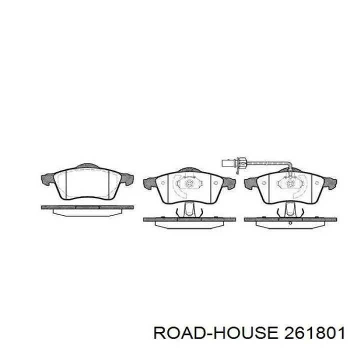 Klocki hamulcowe przednie tarczowe Road House 261801 cena, od 28,29 USD