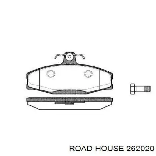 Klocki hamulcowe przednie tarczowe Road House 262020 cena, od 24,36 USD