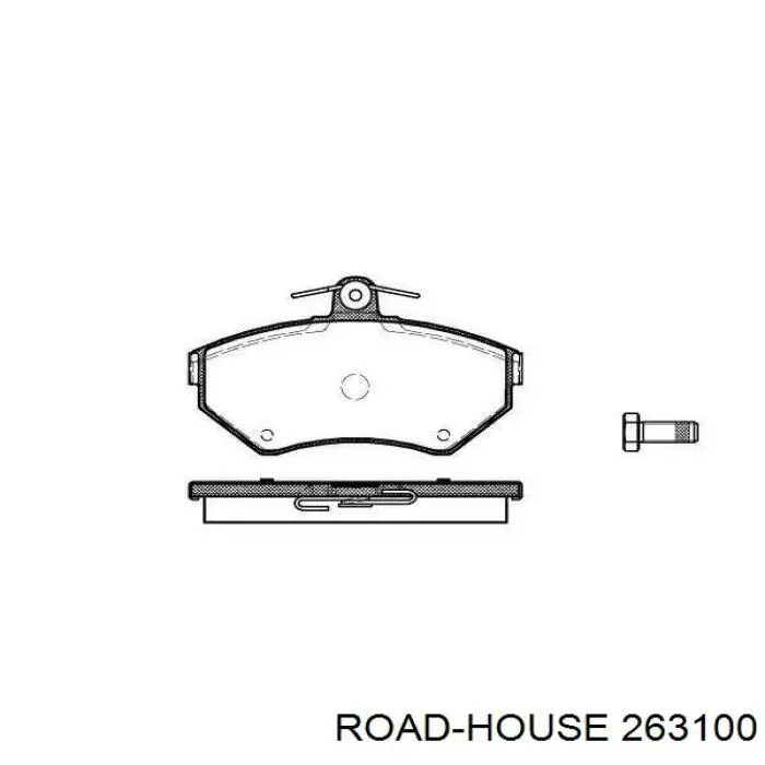 Klocki hamulcowe przednie tarczowe Road House 263100 cena, od 22,34 USD