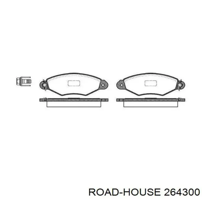 Klocki hamulcowe przednie tarczowe Road House 264300 cena, od 23,18 USD