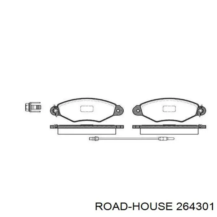 Klocki hamulcowe przednie tarczowe Road House 264301 cena, od 23,18 USD