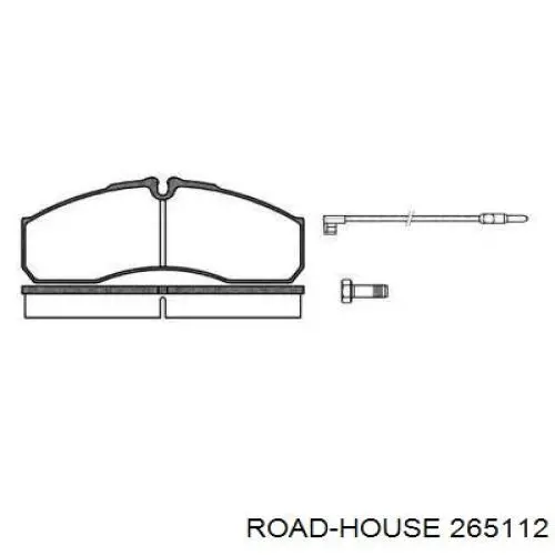 Klocki hamulcowe przednie tarczowe Road House 265112 cena, od 43,14 USD