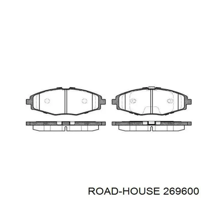 Klocki hamulcowe przednie tarczowe Road House 269600 cena, od 14,67 USD