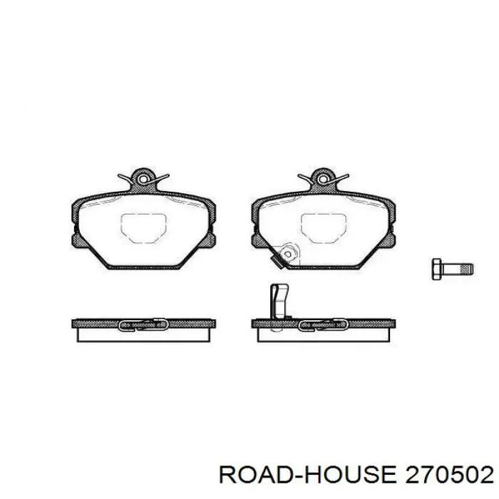 Klocki hamulcowe przednie tarczowe Road House 270502 cena, od 23,61 USD