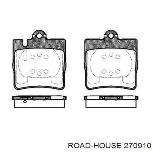 Okładziny (klocki) do hamulców tarczowych tylne Road House 270910 cena, od 18,22 USD