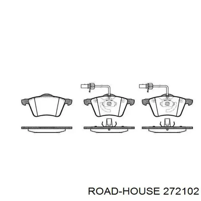 Klocki hamulcowe przednie tarczowe Road House 272102 cena, od 35,40 USD