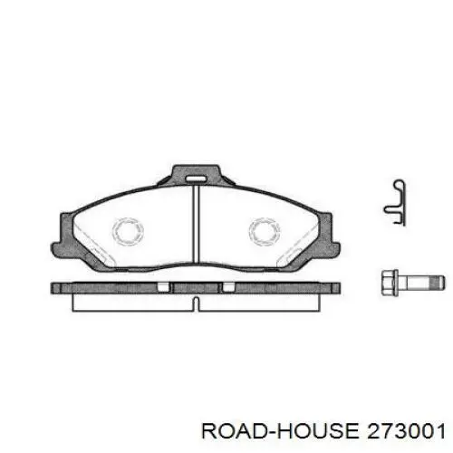 Klocki hamulcowe przednie tarczowe Road House 273001 cena, od 38,02 USD
