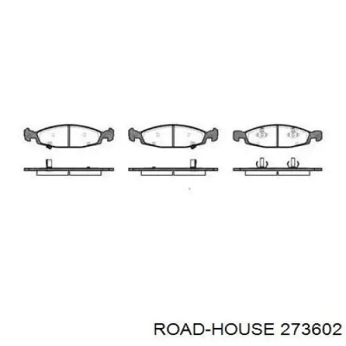 273602 Road House Klocki hamulcowe przednie tarczowe