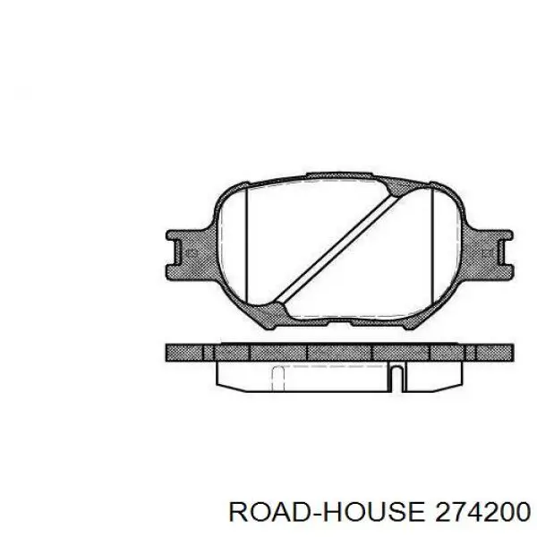 Klocki hamulcowe przednie tarczowe Road House 274200 cena, od 21,81 USD