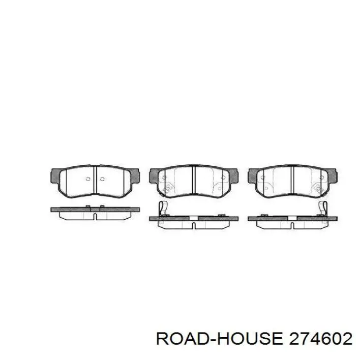 Okładziny (klocki) do hamulców tarczowych tylne Road House 274602 cena, od 21,12 USD