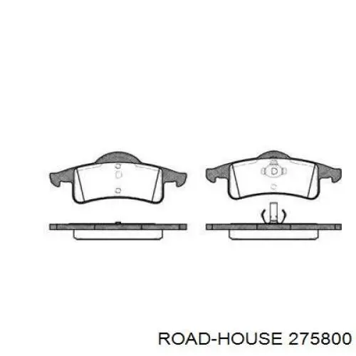 Okładziny (klocki) do hamulców tarczowych tylne Road House 275800 cena, od 27,05 USD