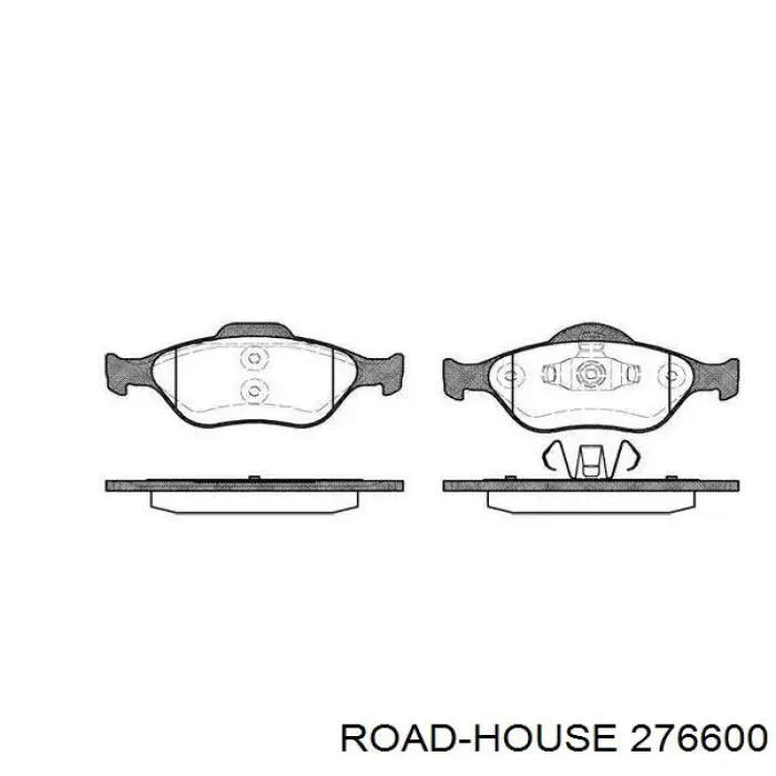 Klocki hamulcowe przednie tarczowe Road House 276600 cena, od 23,52 USD