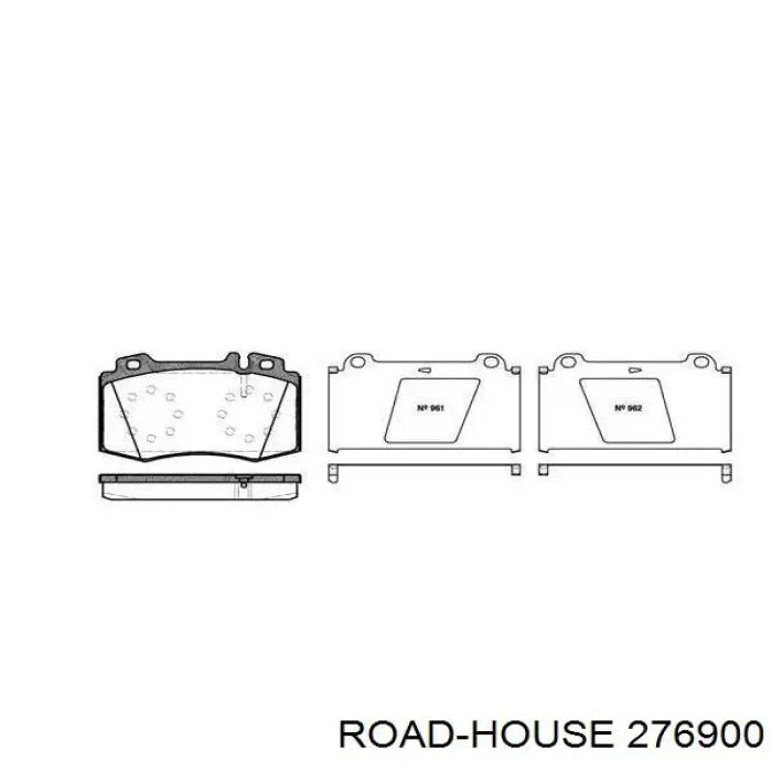 Klocki hamulcowe przednie tarczowe Road House 276900 cena, od 31,31 USD