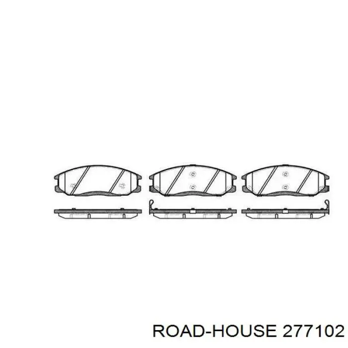 Klocki hamulcowe przednie tarczowe Road House 277102 cena, od 26,24 USD