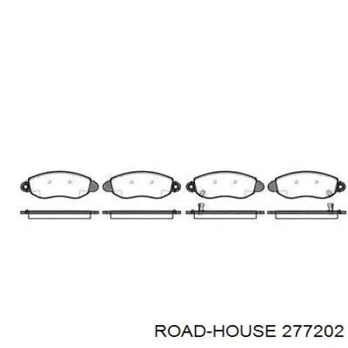 Klocki hamulcowe przednie tarczowe Road House 277202 cena, od 30,44 USD