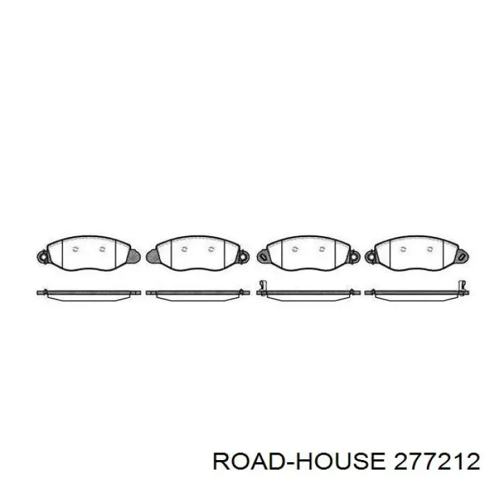 Klocki hamulcowe przednie tarczowe Road House 277212 cena, od 28,19 USD