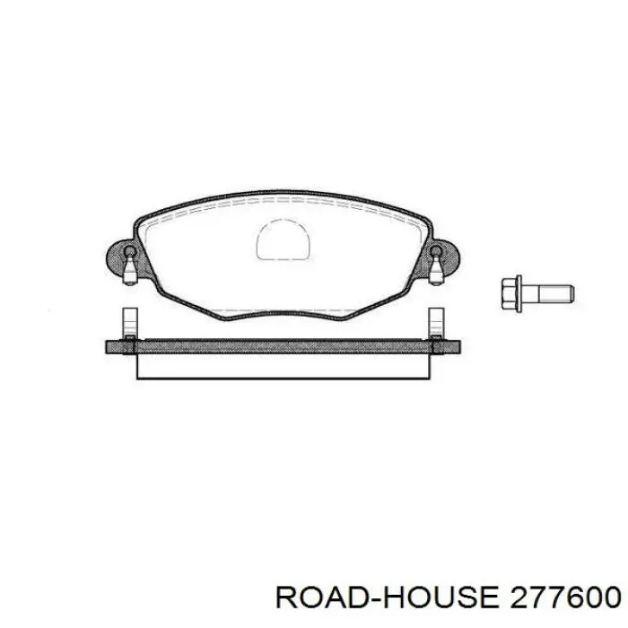 Klocki hamulcowe przednie tarczowe Road House 277600 cena, od 25,78 USD