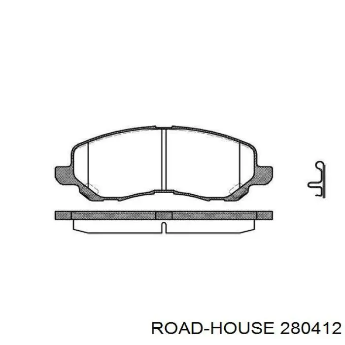 Klocki hamulcowe przednie tarczowe Road House 280412 cena, od 25,53 USD