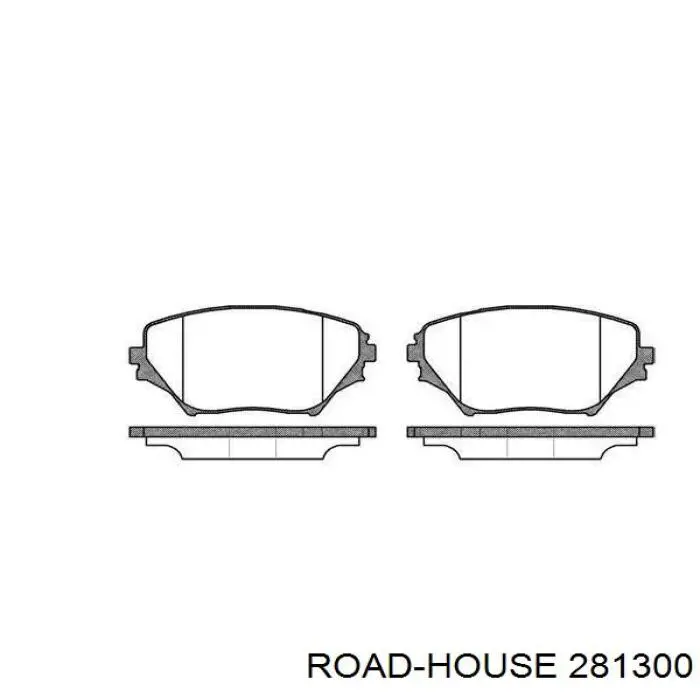 Klocki hamulcowe przednie tarczowe Road House 281300 cena, od 25,37 USD